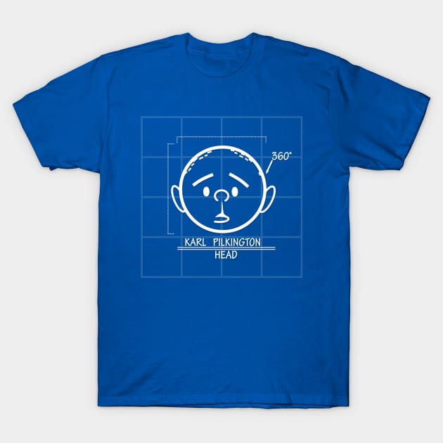 Karl Pilkington Blueprints T-Shirt by Eproth